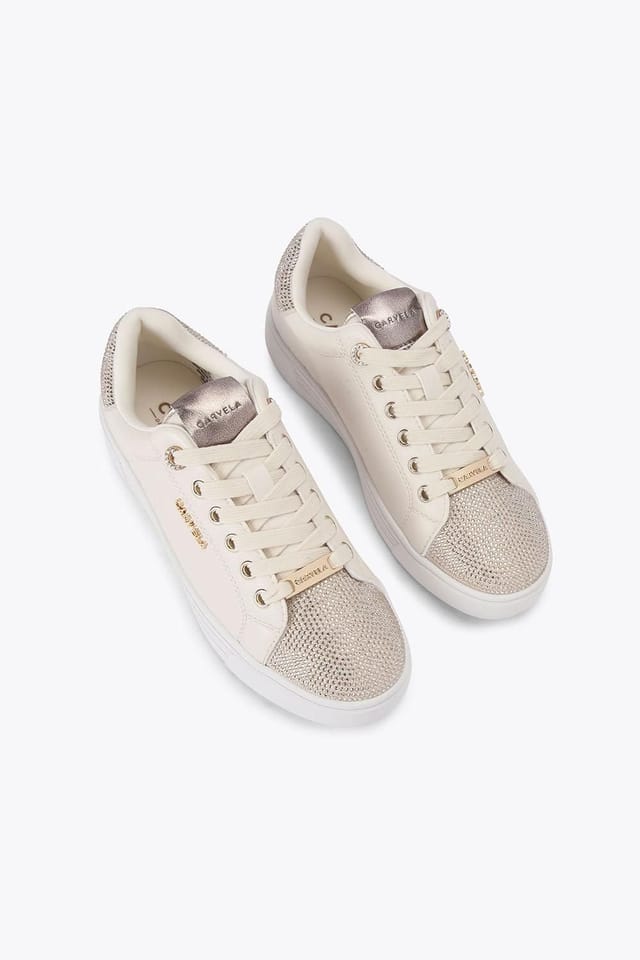 Carvela Carvela Women's 'Daze Toe Cap' Trainers in White - 2