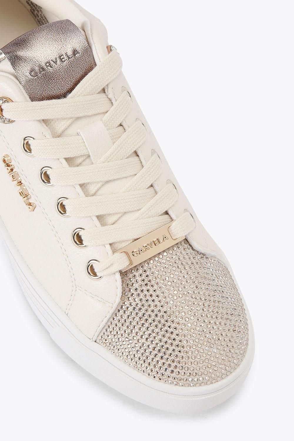 Carvela Carvela Women's 'Daze Toe Cap' Trainers in White - 4