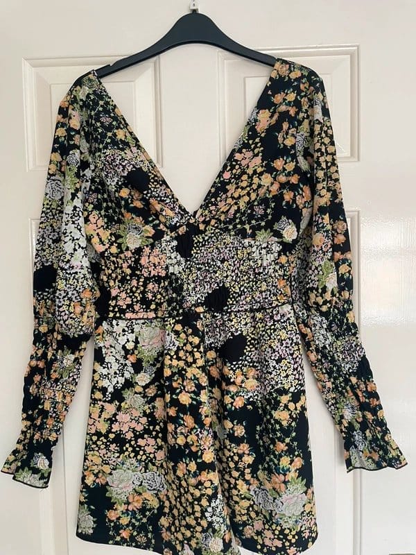 ASOS Floral jumpsuit shirred waist - 1