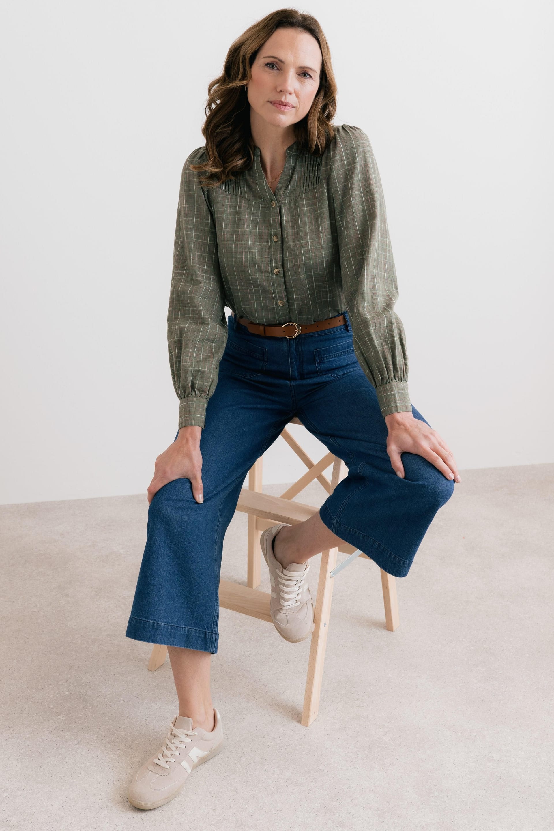 Lily & Me Lily & Me Women's Poplar Cotton Checked Blouse - 4