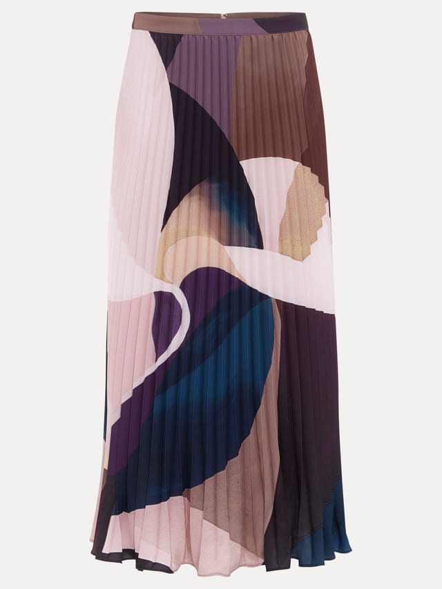 Phase Eight Phase Eight Women's Elmina Pleated Midi Skirt in Aubergine - 2