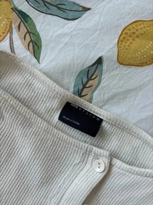 ASOS ASOS Zara Cream Long Sleeve Button Top Size S