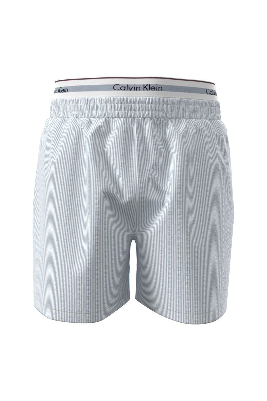 Calvin Klein Calvin Klein Men's Seersucker Sleep Short Dime Stripe Ballad Blue