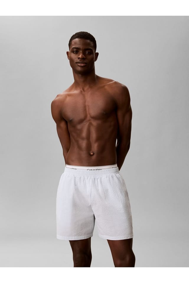 Calvin Klein Calvin Klein Men's Seersucker Sleep Short Dime Stripe Ballad Blue - 2
