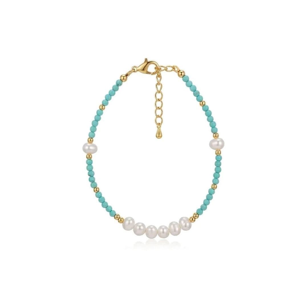 Angel Barocco Angel Barocco Women's Freshwater Pearl Turquoise Bracelet
