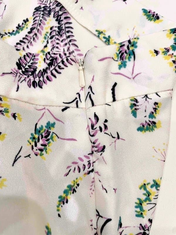 Topshop Topshop Floral Ruffle Layered Skirt - Off-White, Purple and Green