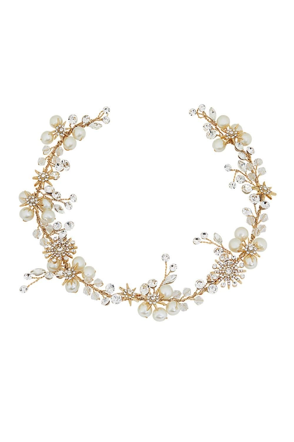 Jon Richard Jon Richard Women's Gold Star & Pearl Hair Vine