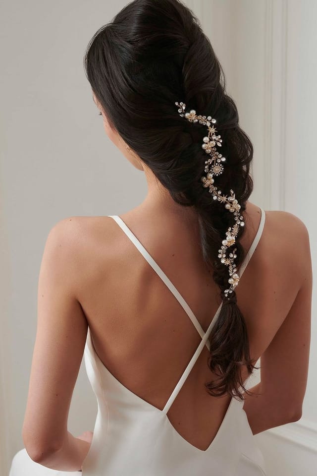 Jon Richard Jon Richard Women's Gold Star & Pearl Hair Vine - 2