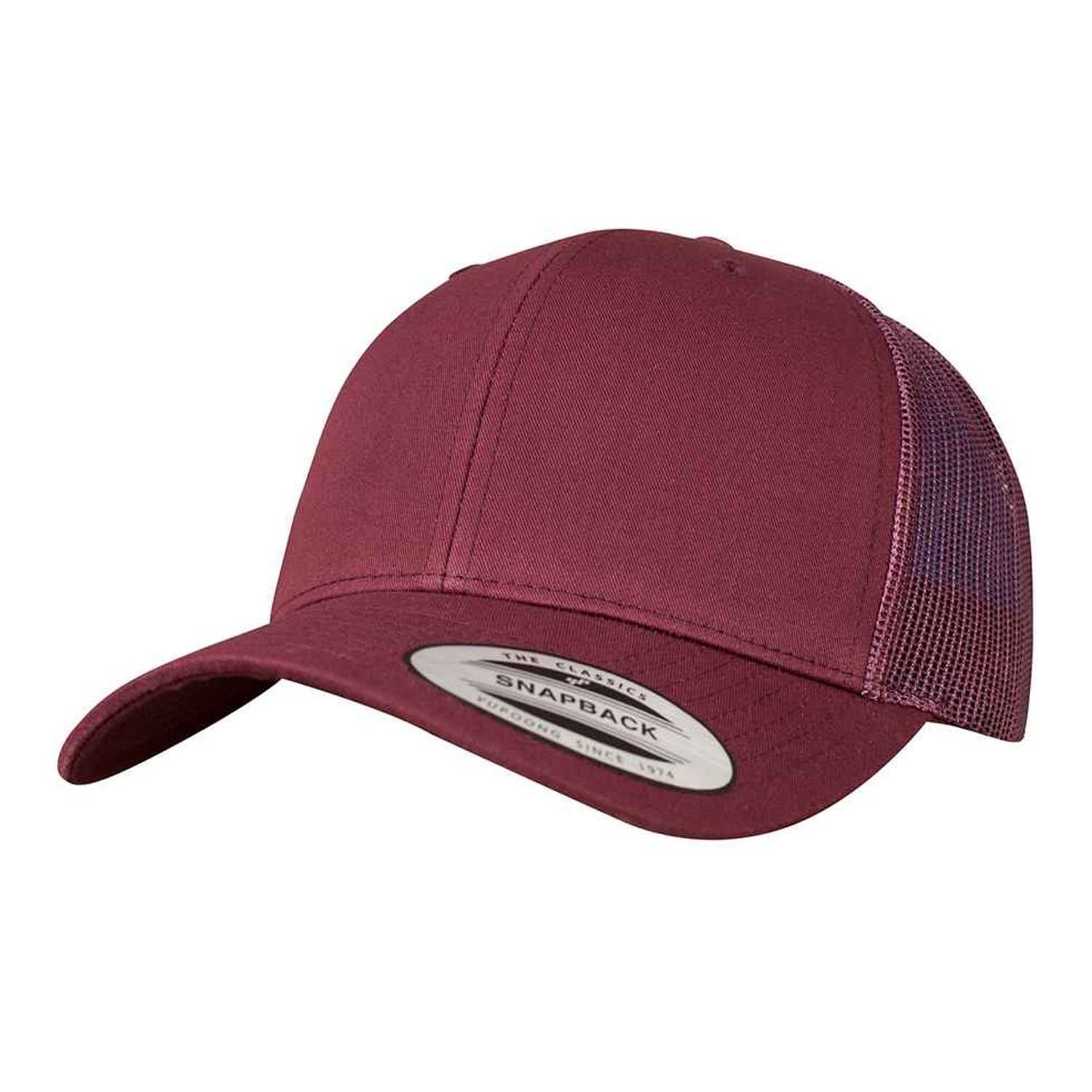Classic Classic Men's Retro Trucker Cap in Maroon