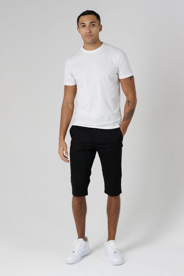 Monkee Genes Monkee Genes Men's Slim Fit Chino Shorts in Black - 3