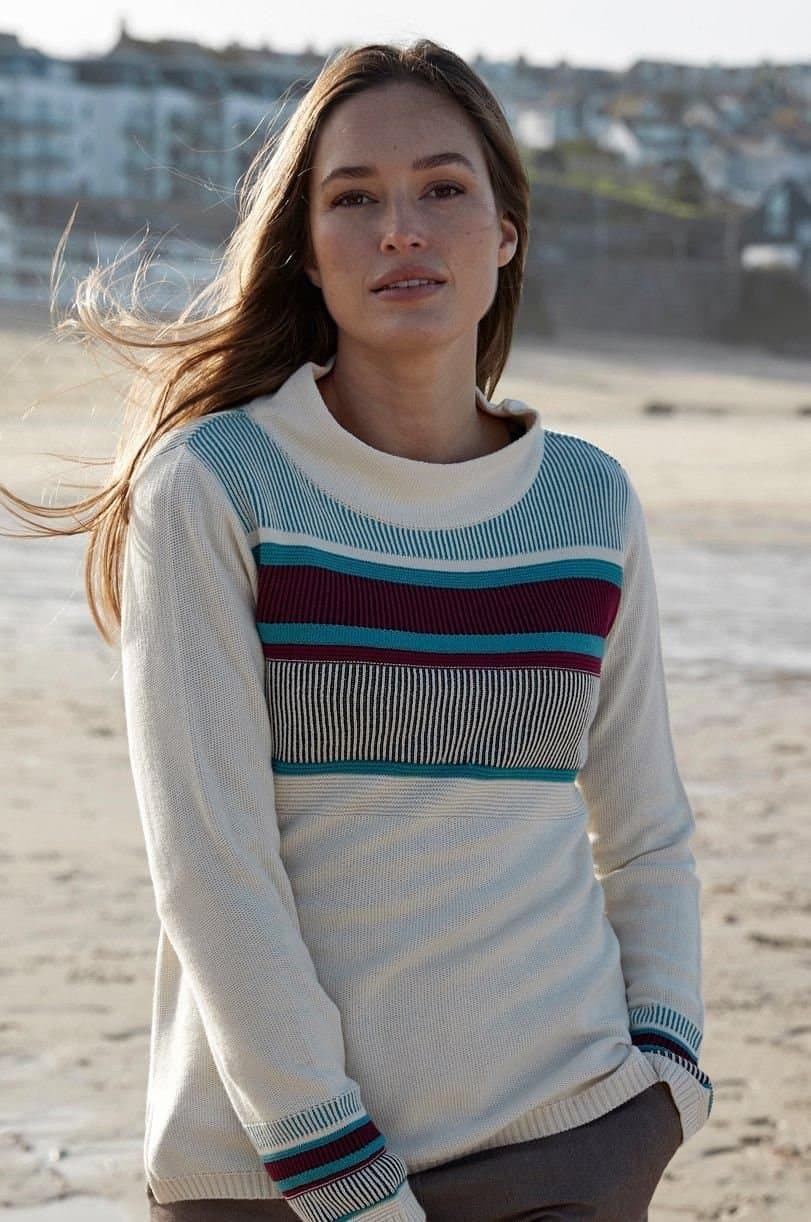 Nomads Clothing Nomads Clothing Women's Womens Cotton Banding Jumper in Ivory