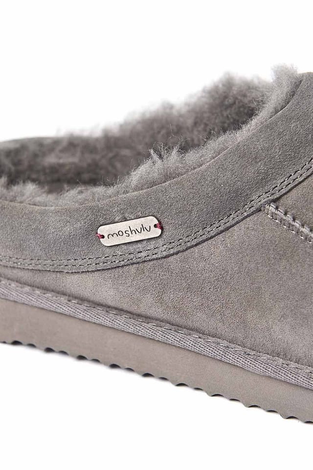 Moshulu Moshulu 'Dorper' Men's Suede Cosy Mule Slippers in Grey - 3