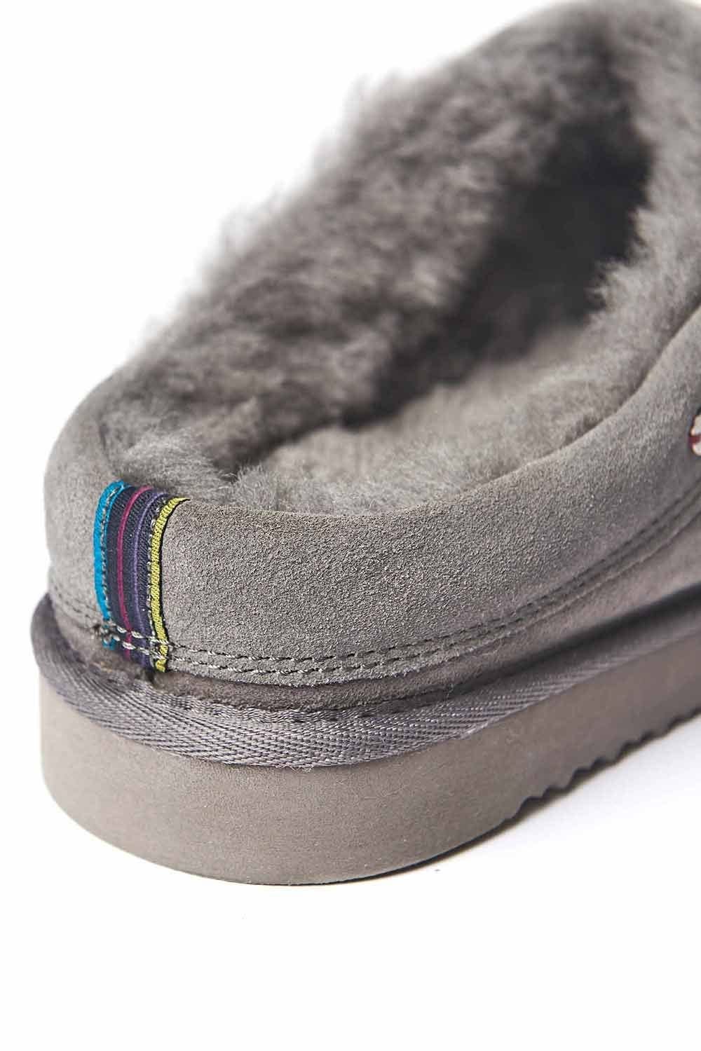 Moshulu Moshulu 'Dorper' Men's Suede Cosy Mule Slippers in Grey - 4