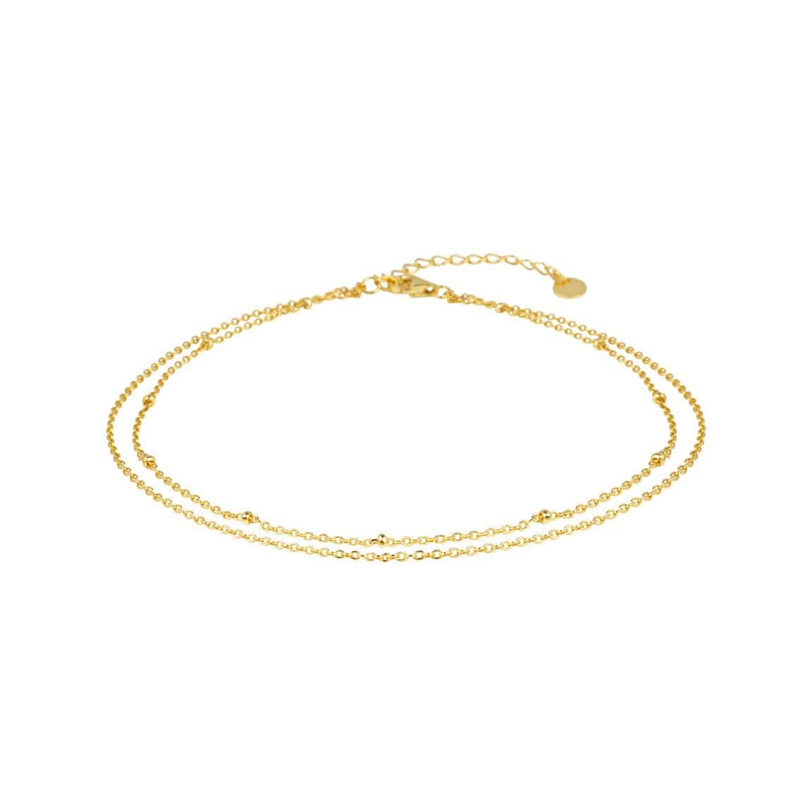 Gold Trip Gold Trip Women's Satellite Double Chain Anklet in Gold