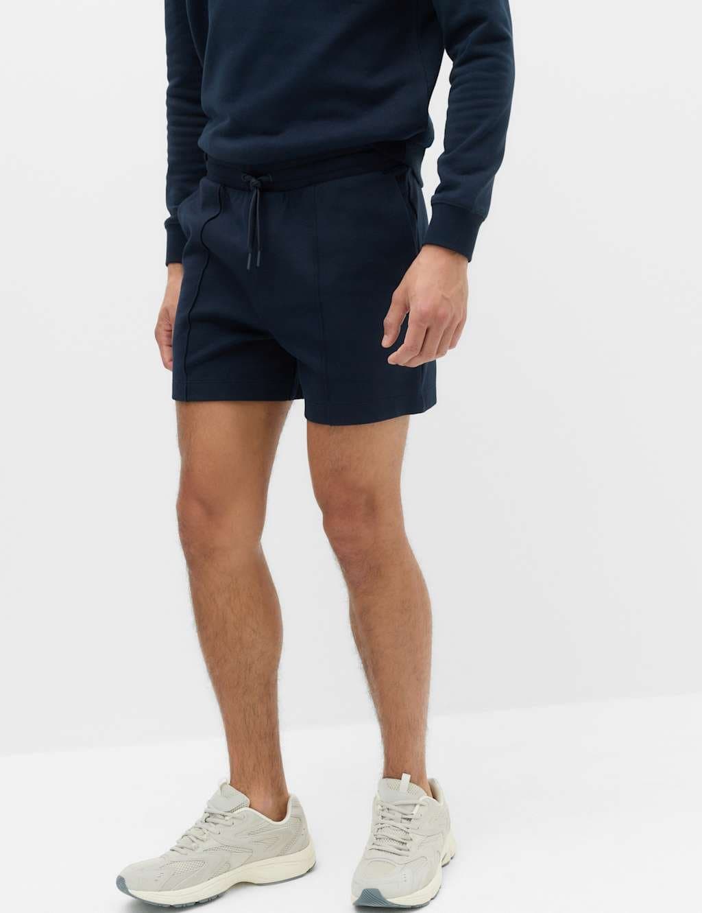Marks & Spencer M&S Cotton Rich Ultimate Short length Shorts Navy