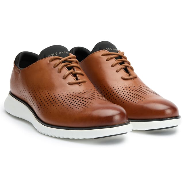 Cole Haan Cole Haan Men's Zerogrand Laser Wingtip Shoes in Tan - 2