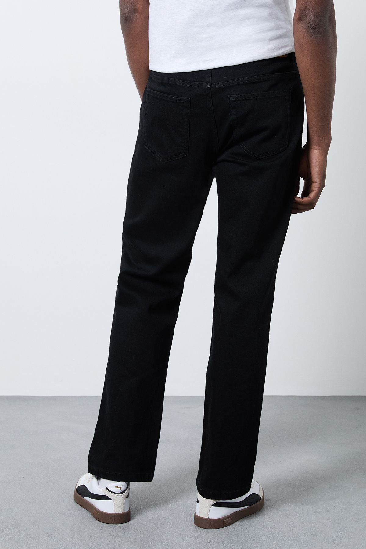 Burton Burton Men's Black Stretch Regular Straight Fit Jeans - 3