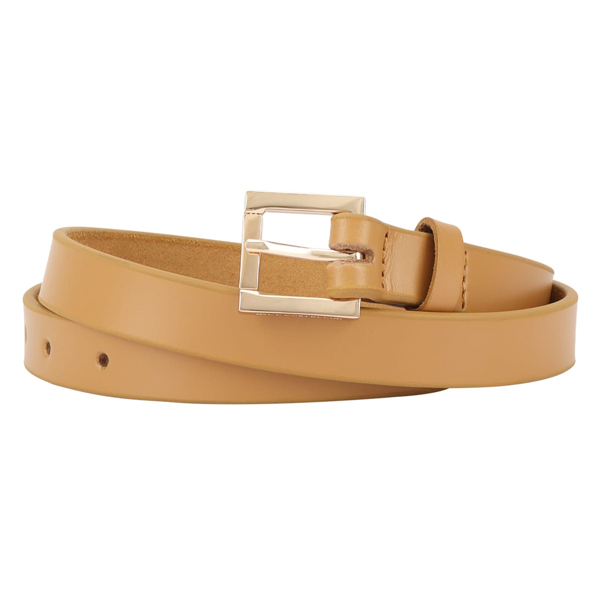 Paul Costelloe Paul Costelloe Women's Bess Leather Belt in Tan - 1