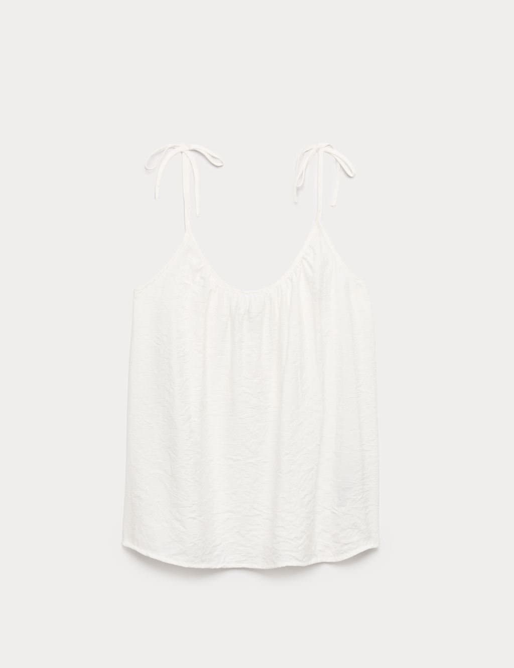 Marks & Spencer M&S Textured Tie Detail Cami Top Ivory