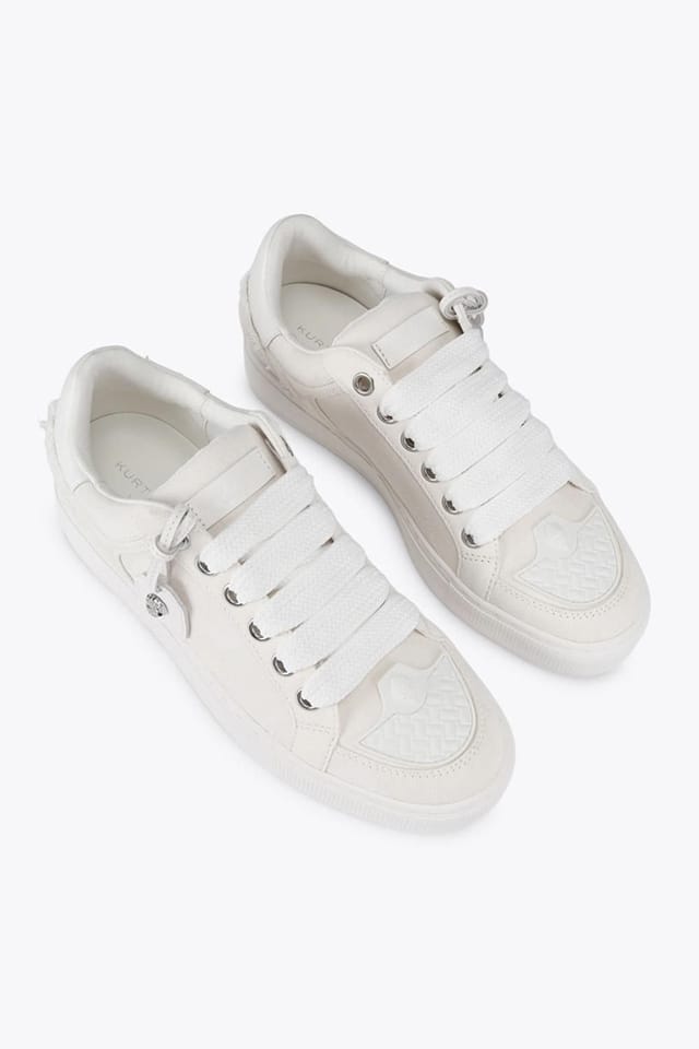 Kurt Geiger London Kurt Geiger London Men's 'Southbank Tag Sneaker' Denim Trainers in White - 2