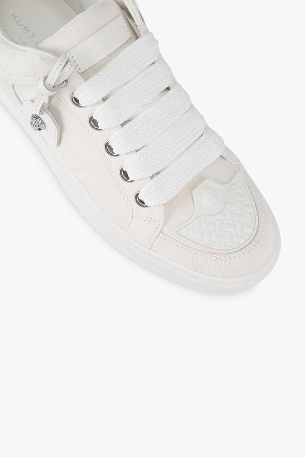 Kurt Geiger London Kurt Geiger London Men's 'Southbank Tag Sneaker' Denim Trainers in White - 4