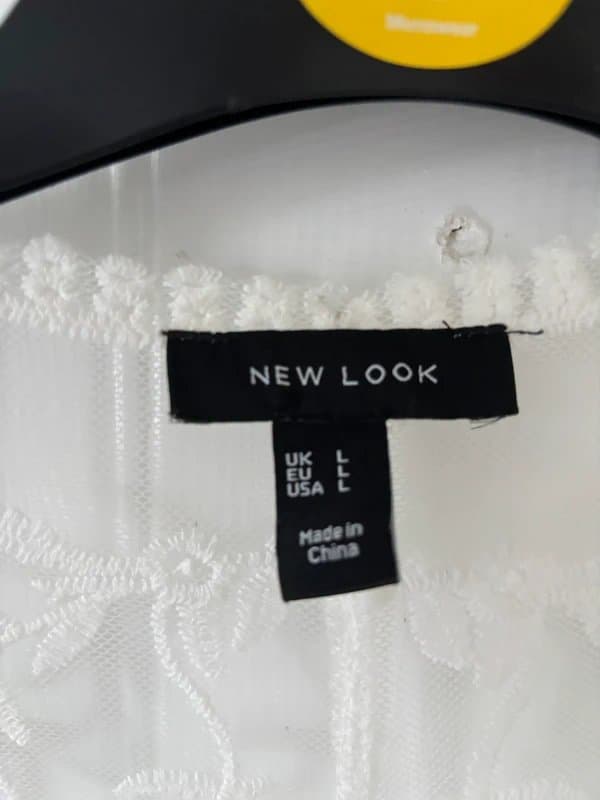 New Look White long length lace kimono