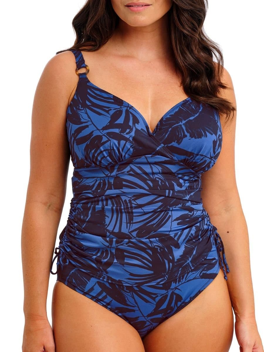 Fantasie Fantasie Women's Malabar Coast Wrap Front Tankini Top in Blue