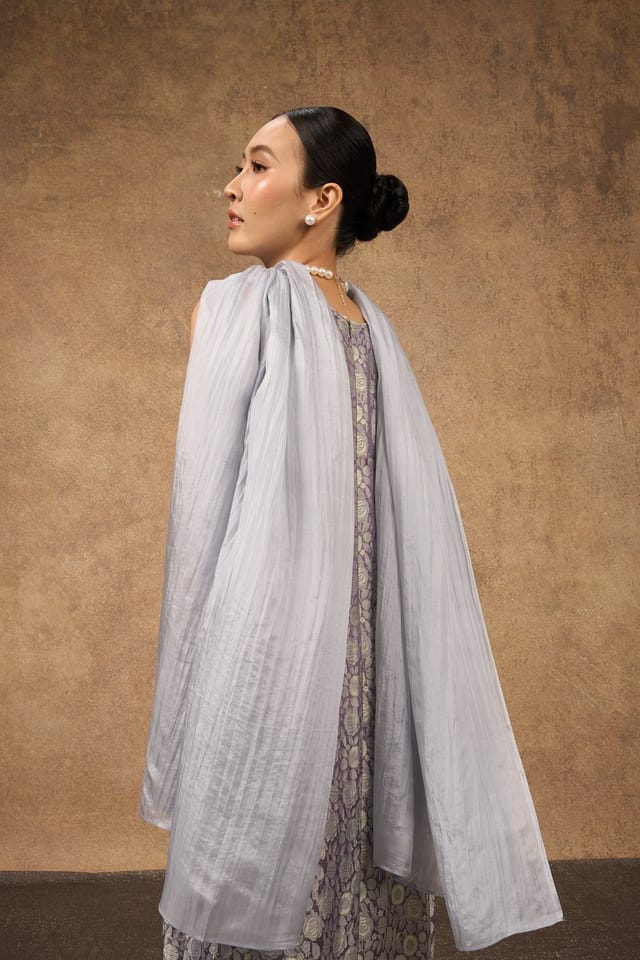 Silk and Bears Silk and Bears Women's Silver Grey Silk Scarf - Wedding Silk Shawl, Lightweight Wrap - 2