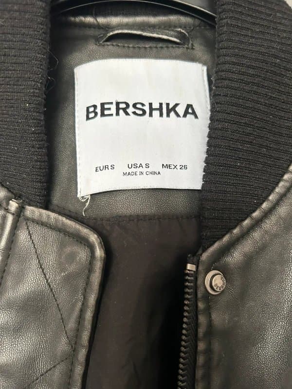 Bershka Cropped faux leather jacket