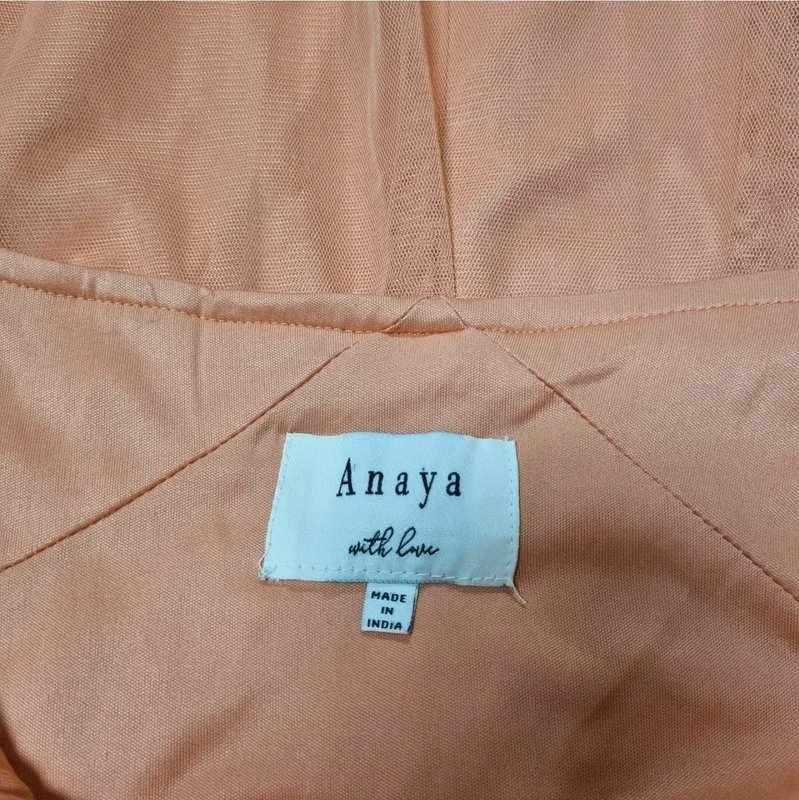 Anaya Anaya Petite Midi Dress UK 10 Peach Lilac Tulle Wrap Evening Occasion - 1