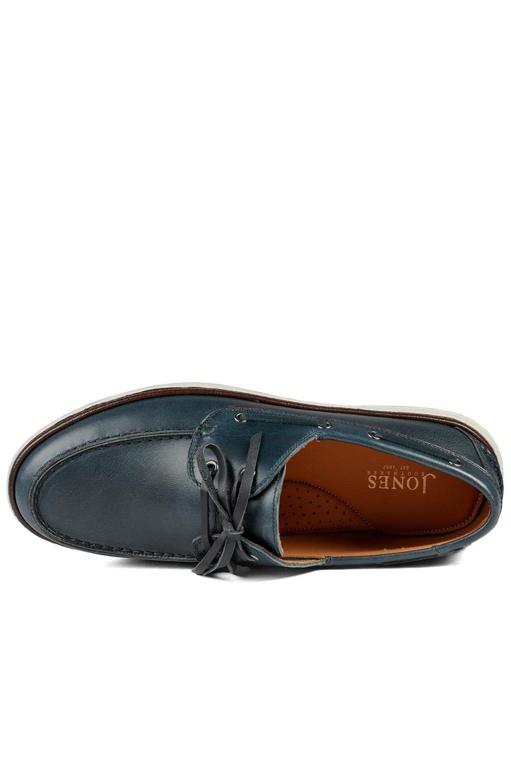 Jones Bootmaker Jones Bootmaker Men's Patton Leather Moccasins in Navy - 4