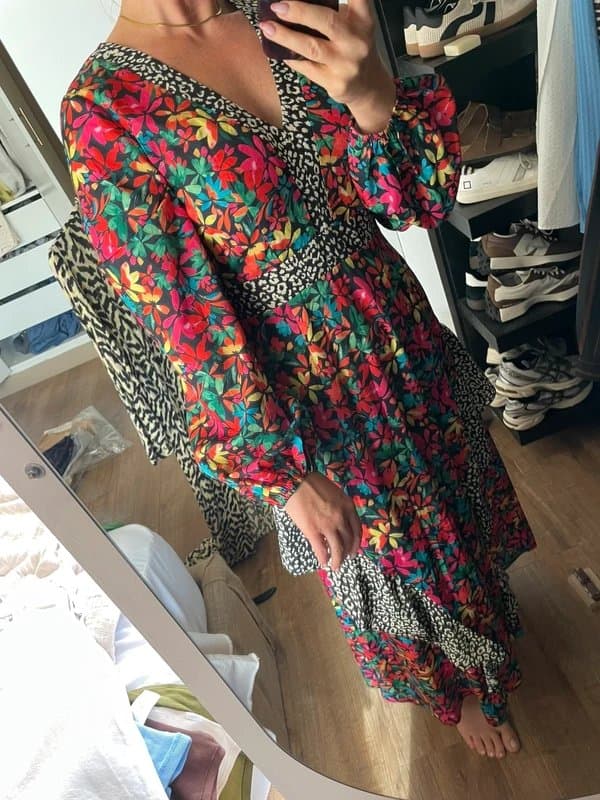 Never Fully Dressed Multi print long sleeve midi never fully dressed dress