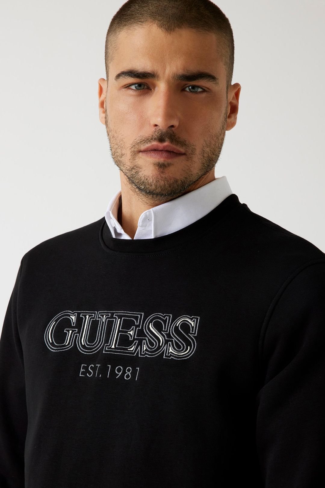 Guess Guess Men's Crew Neck Sweatshirt Black - 3