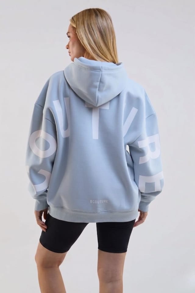 BCouture BCouture Women's Cycling Shorts, Hoodie & T-Shirt Set in Pale Blue - 3
