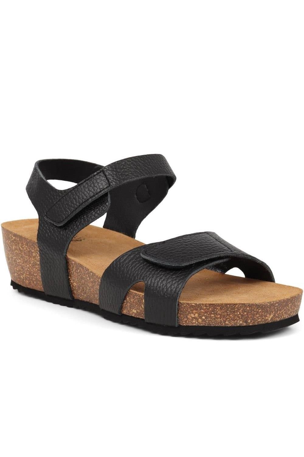 Jones Bootmaker Jones Bootmaker Women's Joanie Leather Sandals in Black