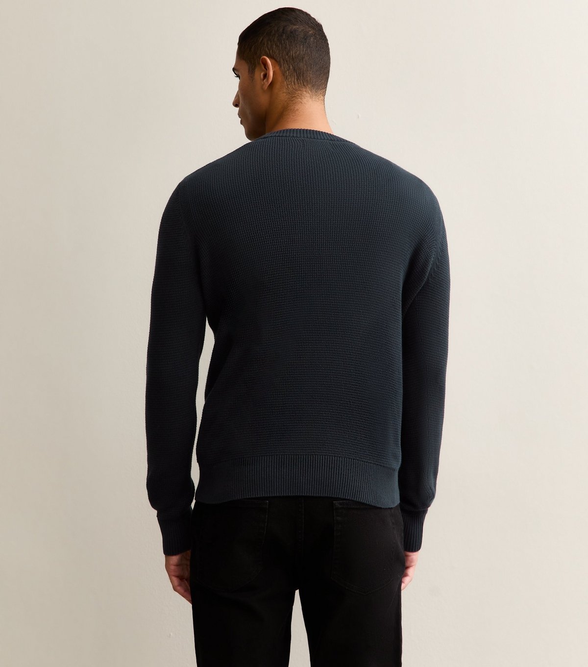 Farah Men's Navy Regular Fit Knitted Crew Neck Jumper Farah New Look - 4