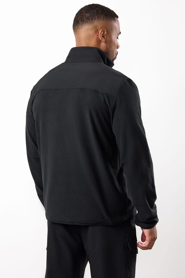 Gym King GYM KING Men's 1/4 Zip Polar Fleece Black - 2