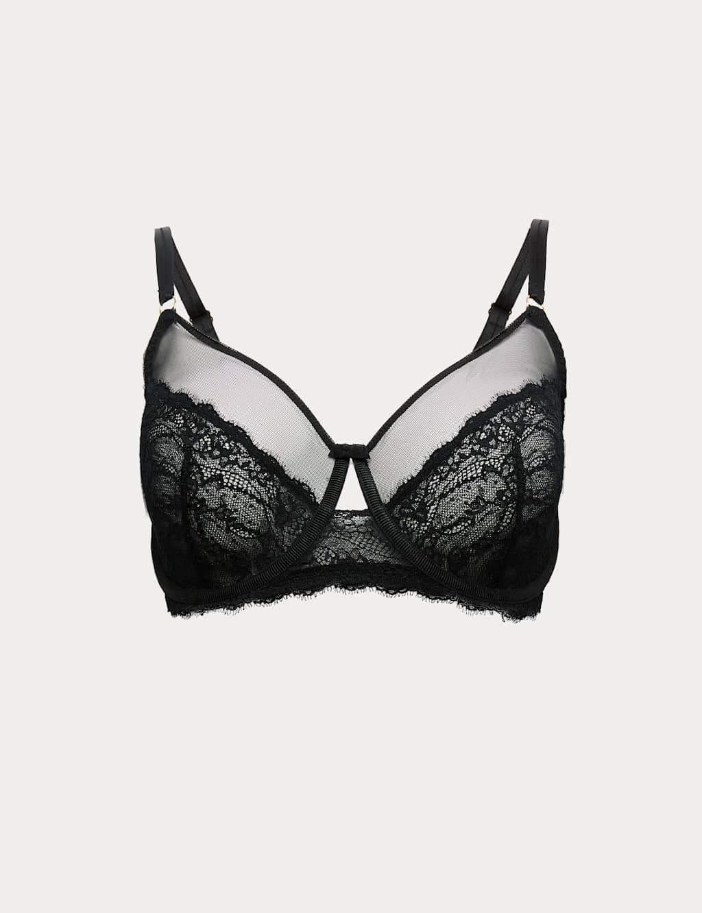 Marks & Spencer M&S Black Lace Wired Minimiser Bra