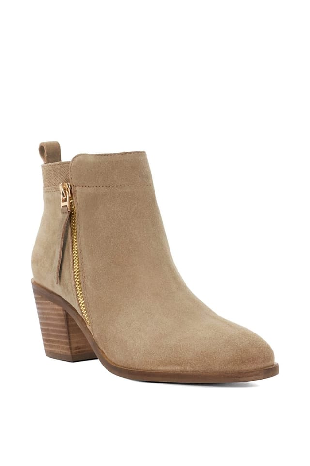 Dune London Dune London Women's Wide Fit 'Paicing' Suede Ankle Boots in Natural - 2