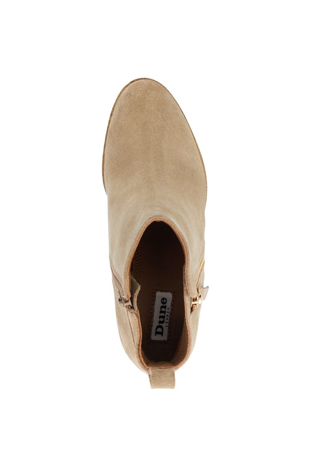 Dune London Dune London Women's Wide Fit 'Paicing' Suede Ankle Boots in Natural - 4