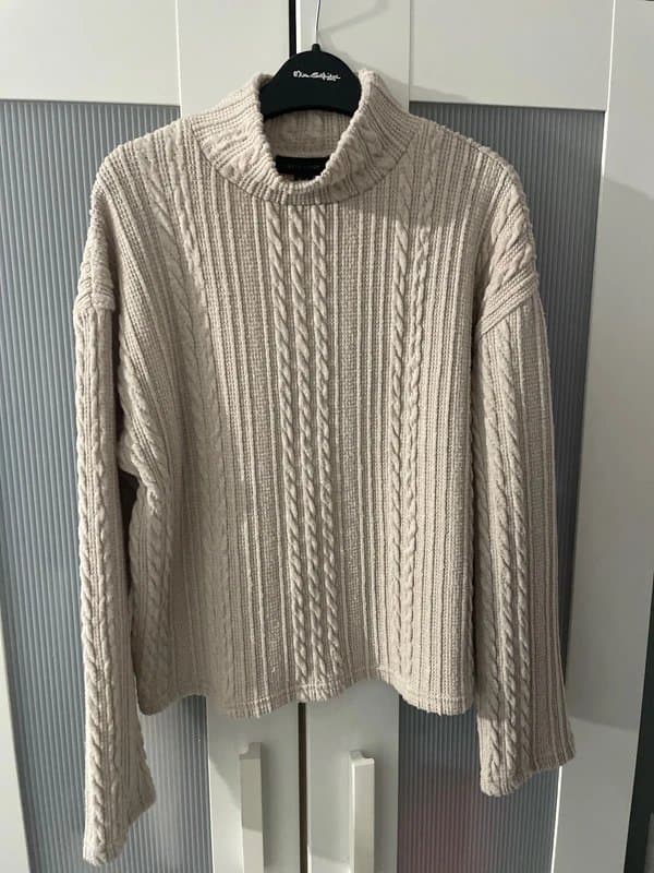 New Look New Look beige cream cable knit jumper size S