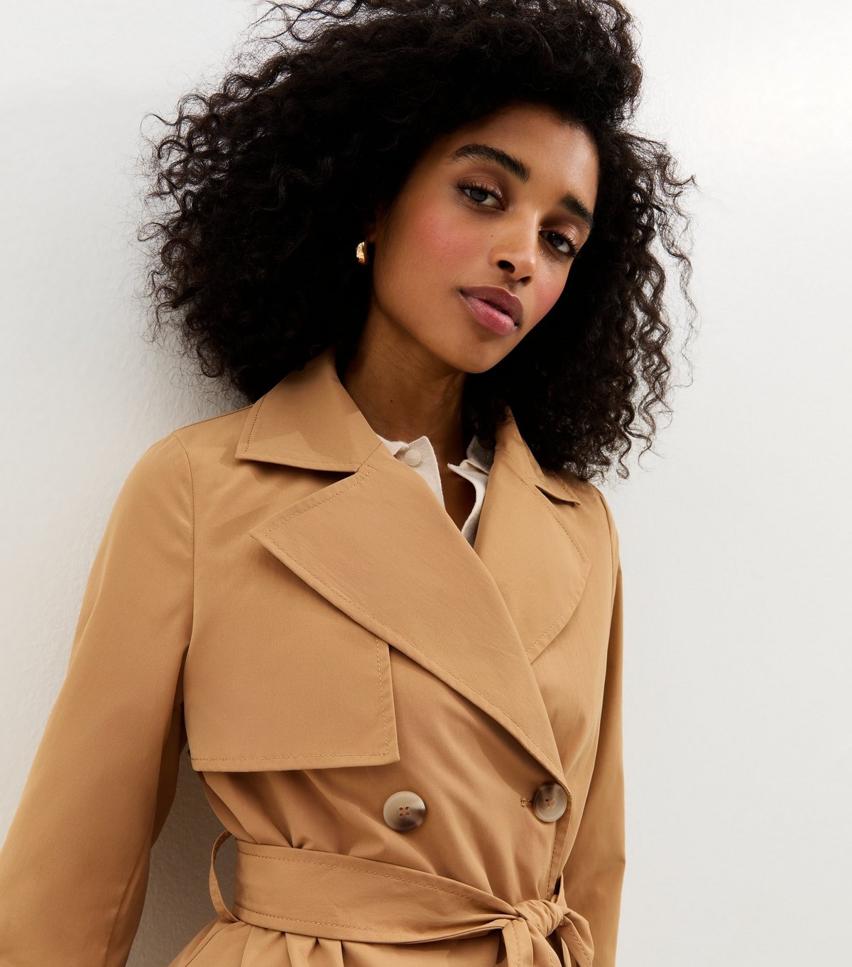 New Look Women's Tan Double Breasted Trench Coat New Look - 2