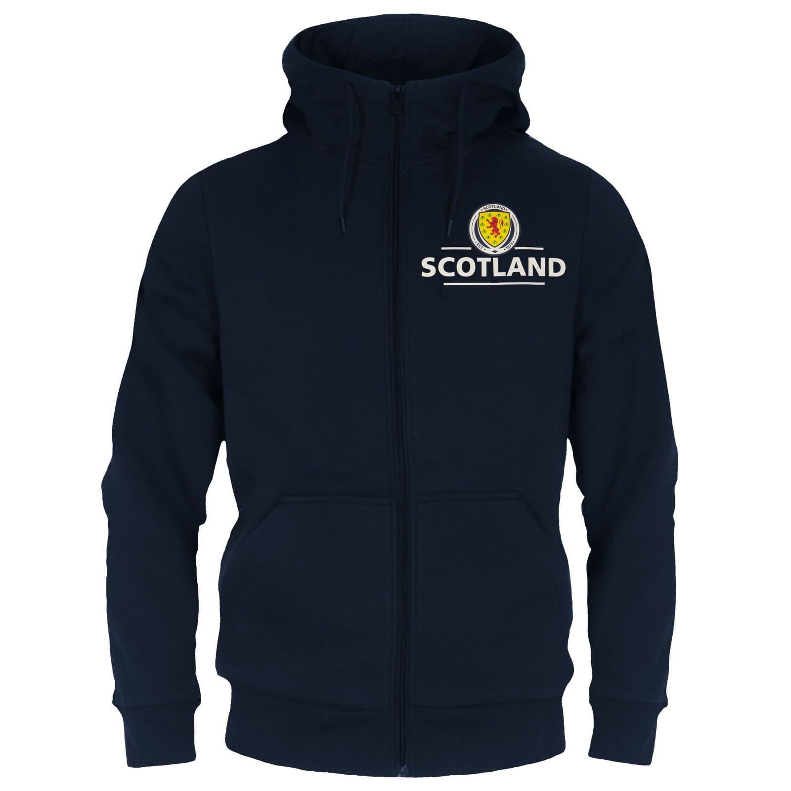 Scottish FA Scottish FA Men's Adults Zip Hoodie in Navy