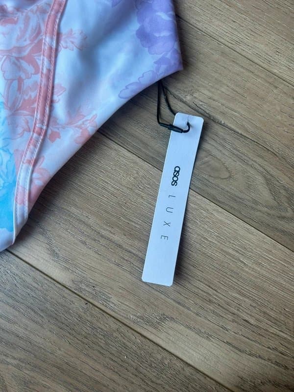 ASOS ASOS Luxe Corset Style Cowl Neck Bikini Set size 18