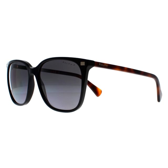 Ralph by Ralph Lauren Ralph by Ralph Lauren Women's Square Shiny Black with Havana Grey Gradient Polarized RA5293 - 2