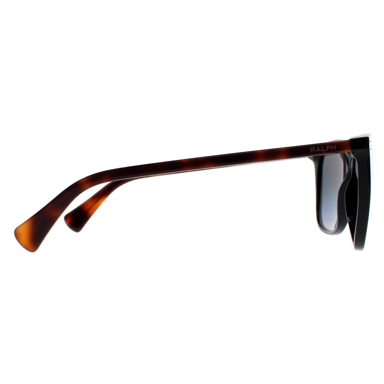 Ralph by Ralph Lauren Ralph by Ralph Lauren Women's Square Shiny Black with Havana Grey Gradient Polarized RA5293 - 4
