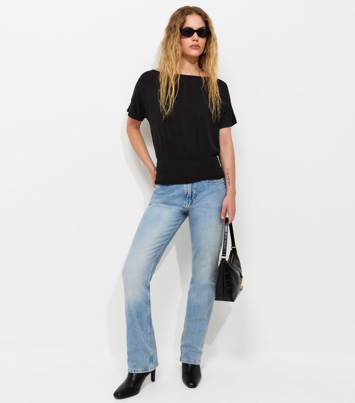 New Look New Look Black Jersey Short-Sleeve Top