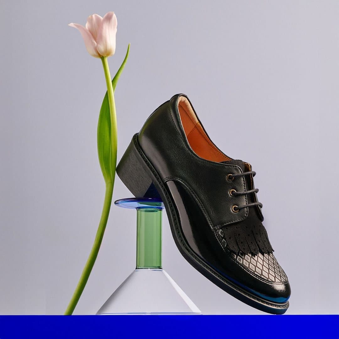 Embassy London Embassy London Women's Retro Tone - Black & Grey Diamond