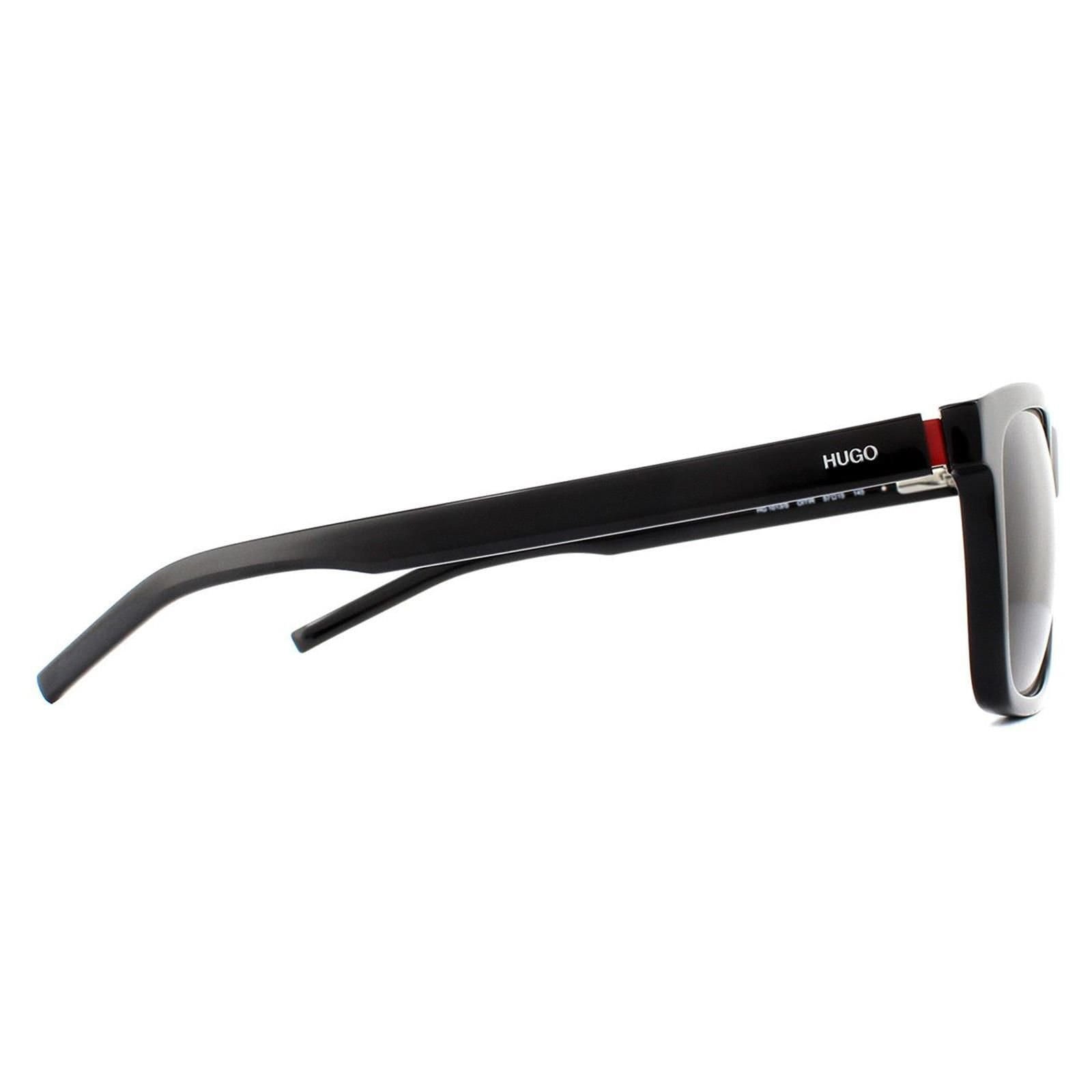 HUGO HUGO Men's Rectangle Black Grey Sunglasses - 4