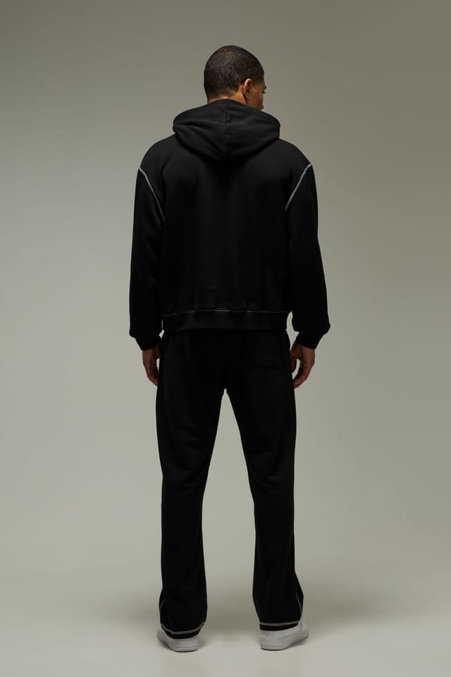 Training Dept. Training Dept. Men's Training Dept Oversized Contrast Stitch Hoodie in Black - 2